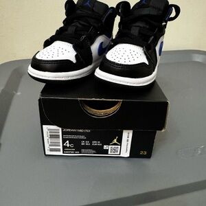 Jordan Kids' Black and White Sneakers